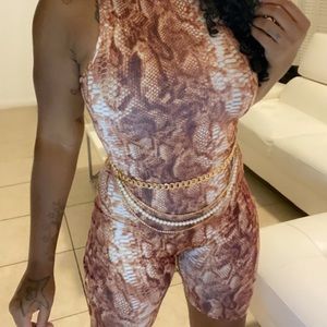 SHEIN snake skin romper